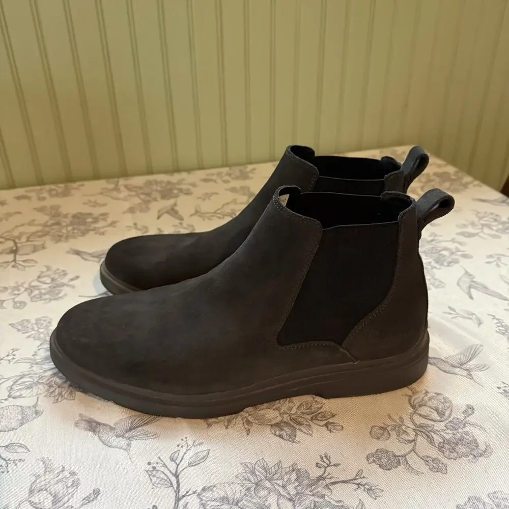 EASY SPIRIT EMBROOKS CHELSEA BOOT 11.5 MENS Gray Suede Leather Ankle